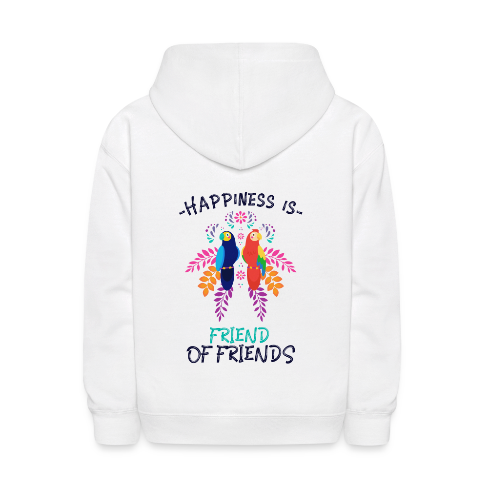 Happiness Is Hoodie Print - white
