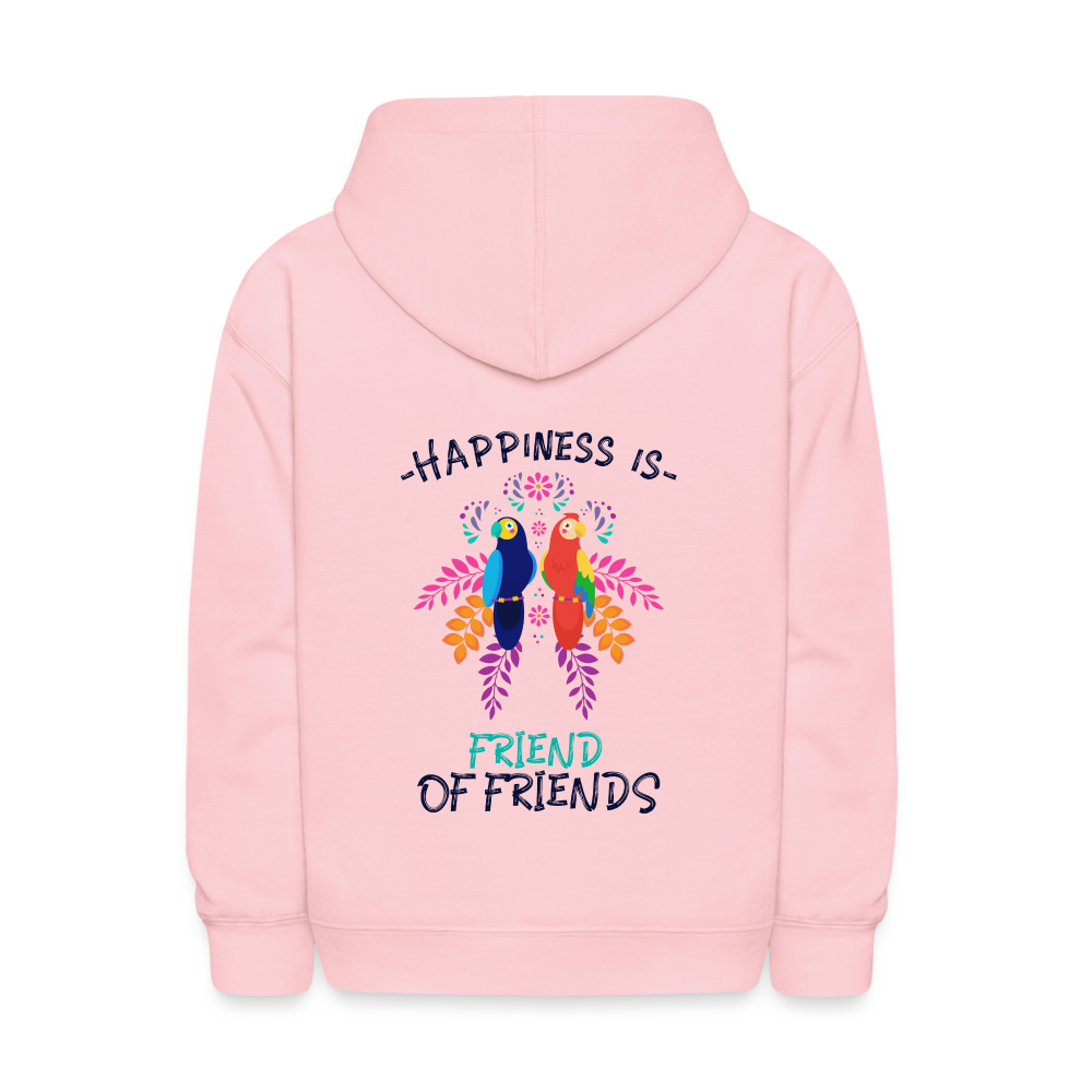 Happiness Is Hoodie Print - pink