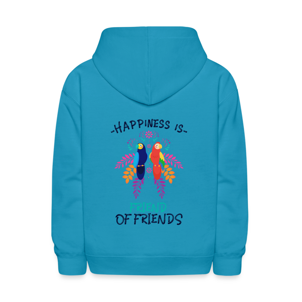 Happiness Is Hoodie Print - turquoise