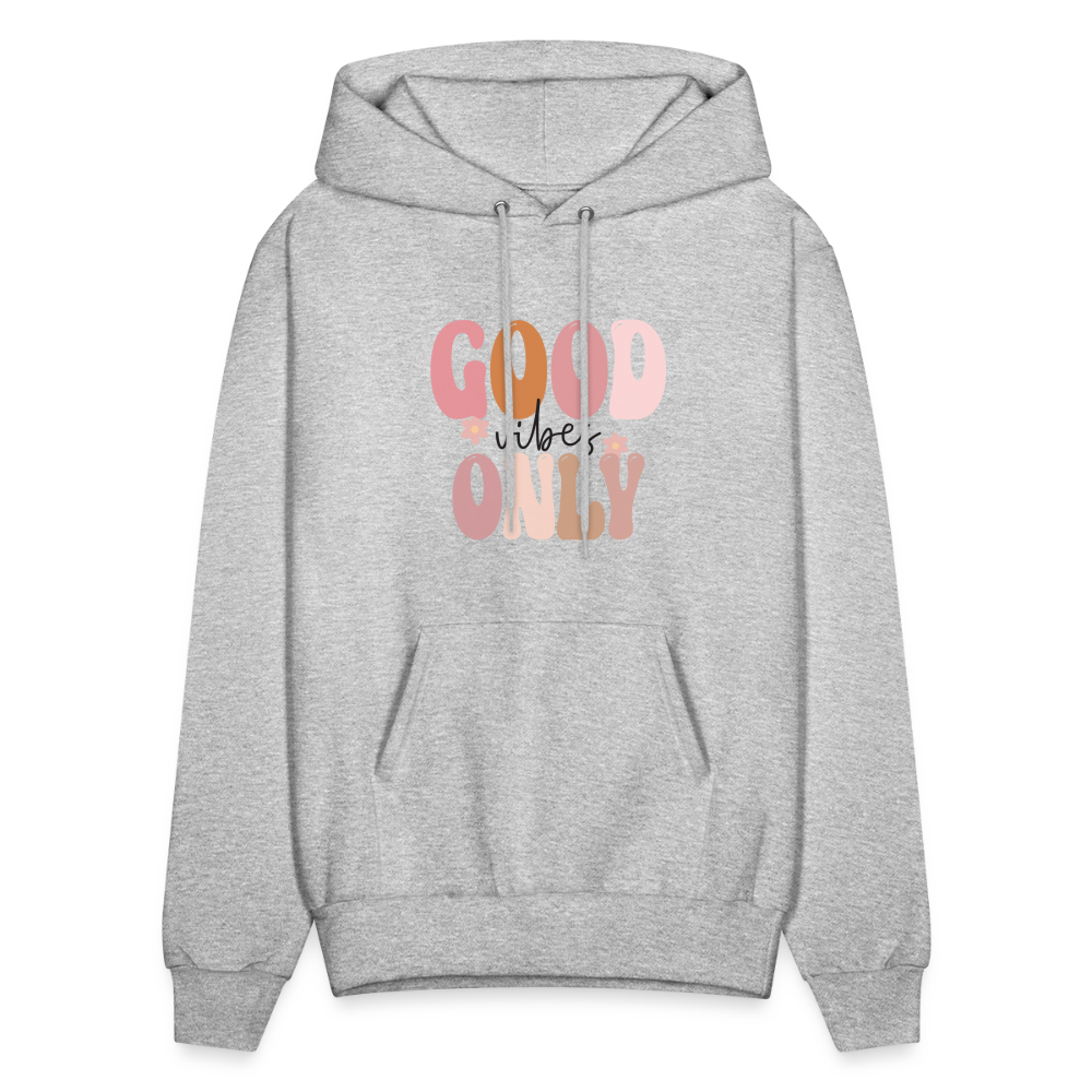 Good Vibes Only Grow Positive Thoughts Pullover Hoodie - heather gray