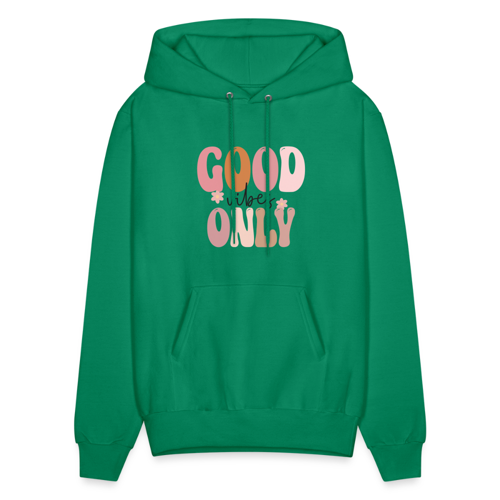 Good Vibes Only Grow Positive Thoughts Pullover Hoodie - kelly green