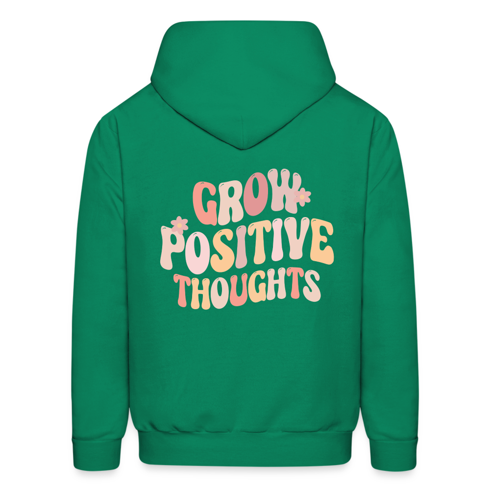 Good Vibes Only Grow Positive Thoughts Pullover Hoodie - kelly green