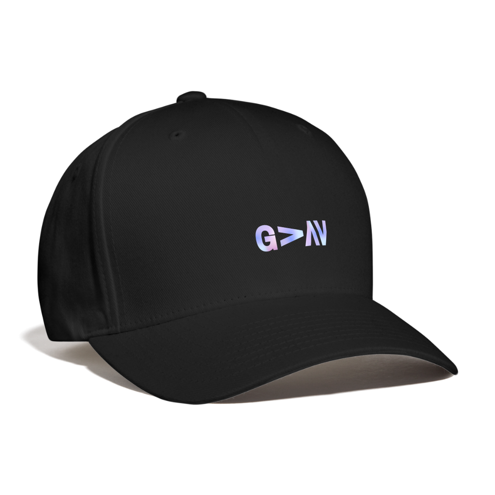 God is Greater than Our Highs and Lows Baseball Cap - black