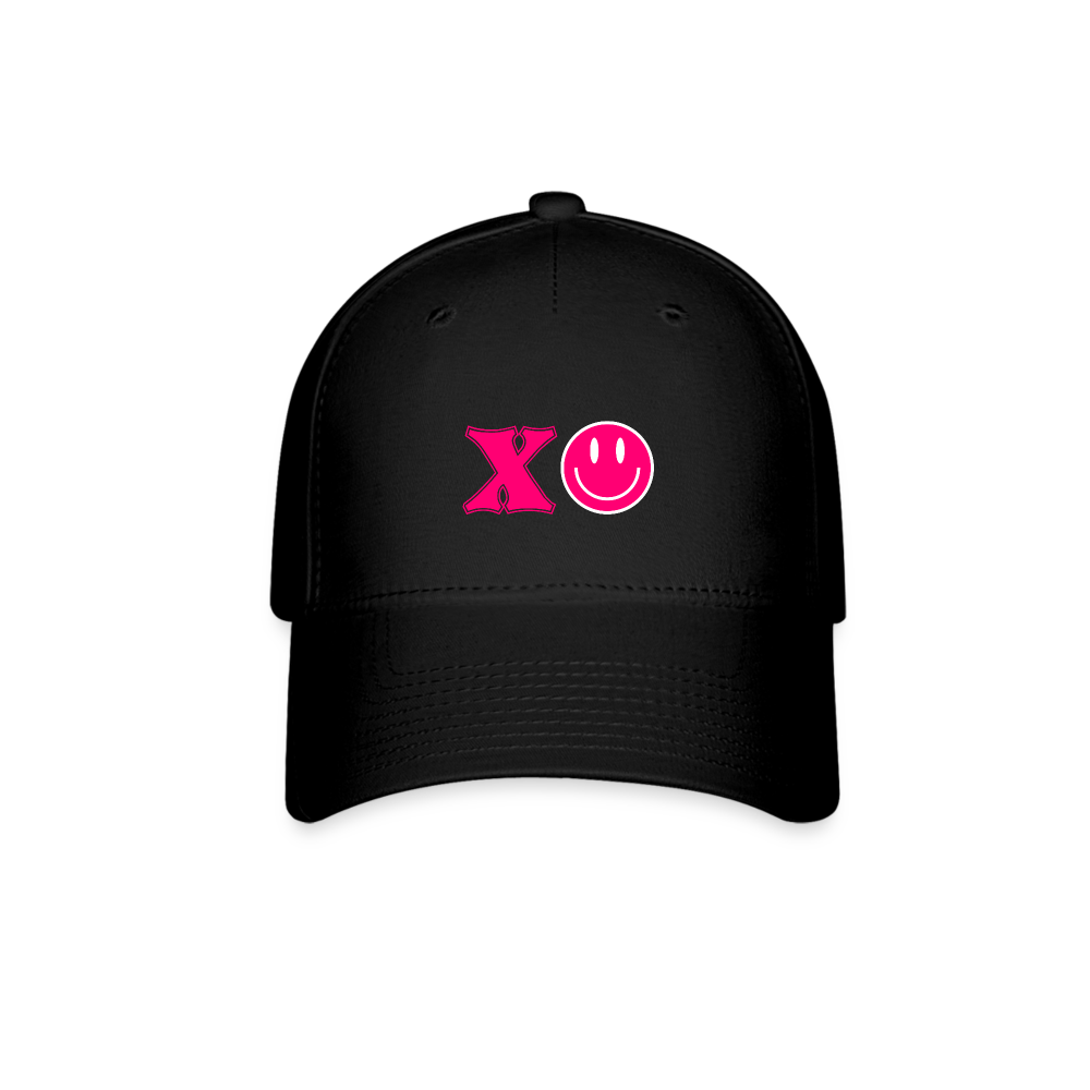 XO Pink Smiles Baseball Cap - black
