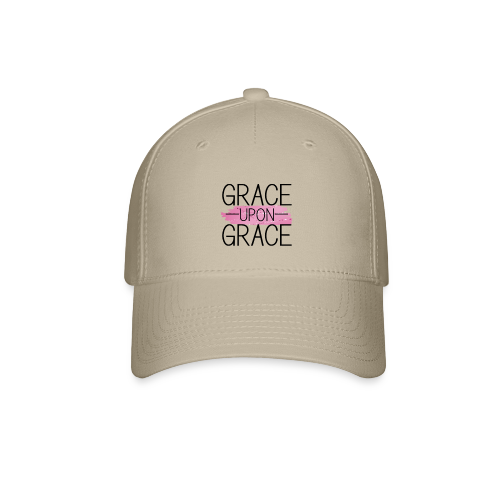 Grace Upon Grace Design Baseball Cap - khaki