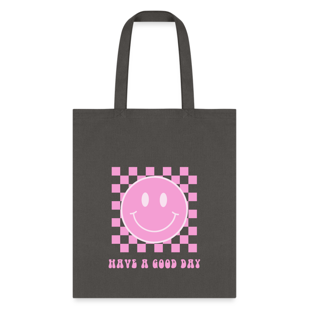 Have A Good Day Retro Design Tote Bag - charcoal