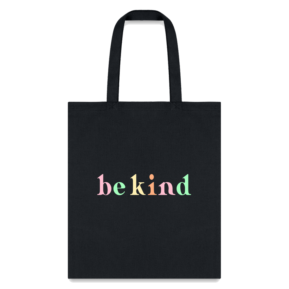 Be Kind Smile Tote Bag - black