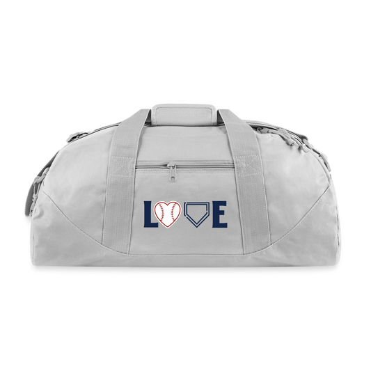 LOVE Baseball Duffel Bag - gray