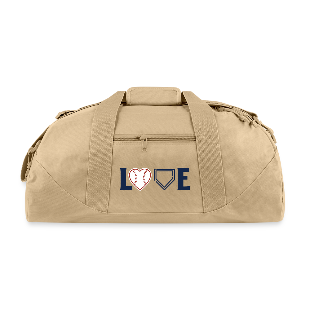 LOVE Baseball Duffel Bag - beige