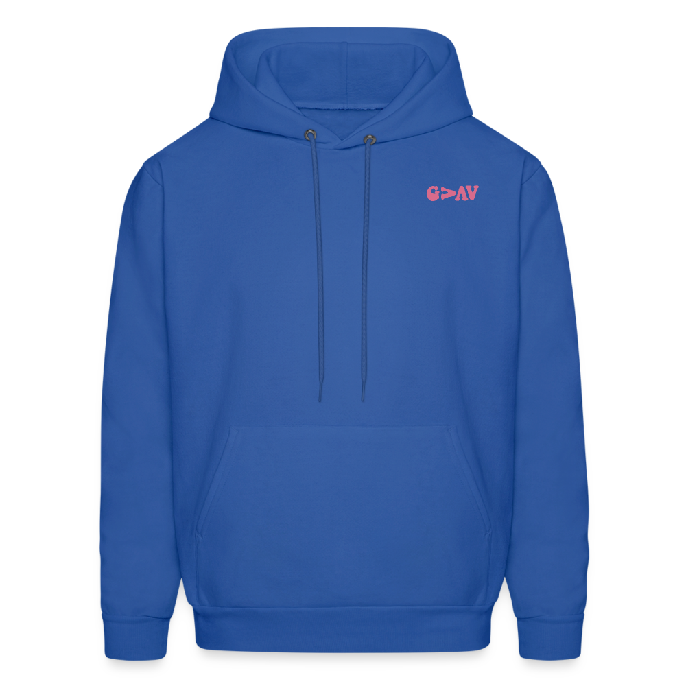 God Is Greater Than Our Highs and Lows Pink Daisies Hoodie - royal blue