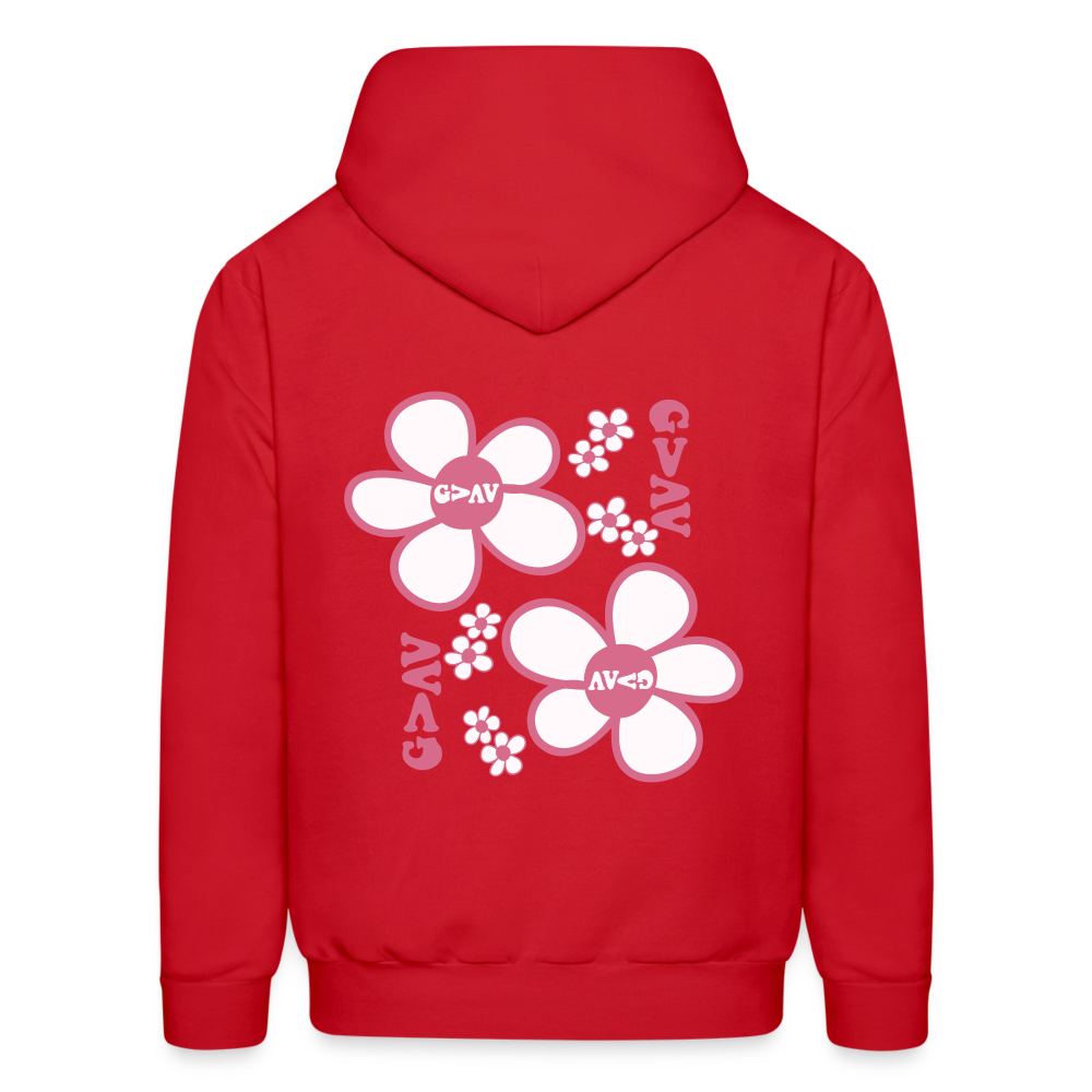 God Is Greater Than Our Highs and Lows Pink Daisies Hoodie - red
