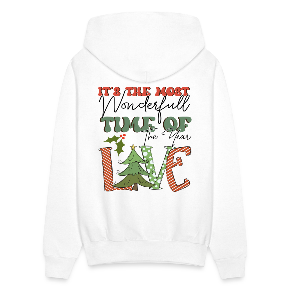 The Most Wonderful Time of The Year Christmas Hoodie Sweatshirt - white