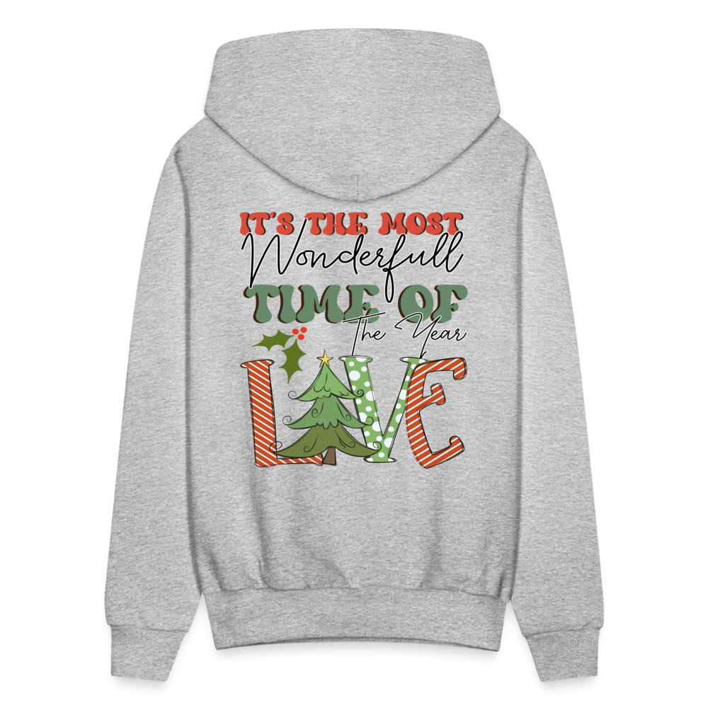 The Most Wonderful Time of The Year Christmas Hoodie Sweatshirt - heather gray