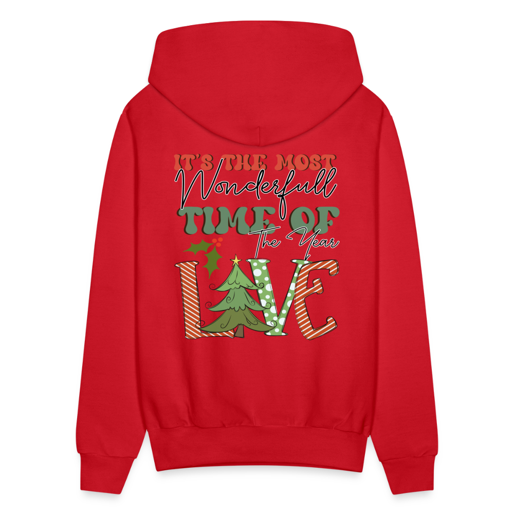 The Most Wonderful Time of The Year Christmas Hoodie Sweatshirt - red