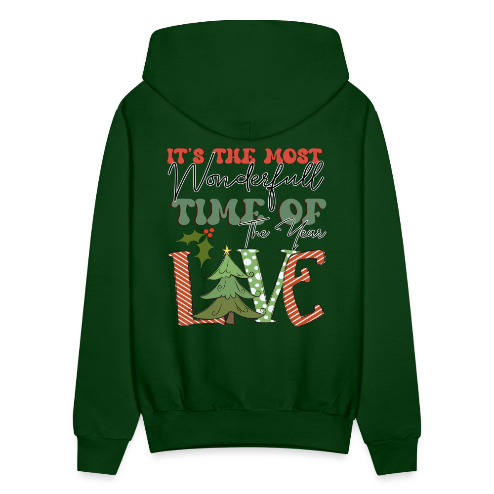 The Most Wonderful Time of The Year Christmas Hoodie Sweatshirt - forest green