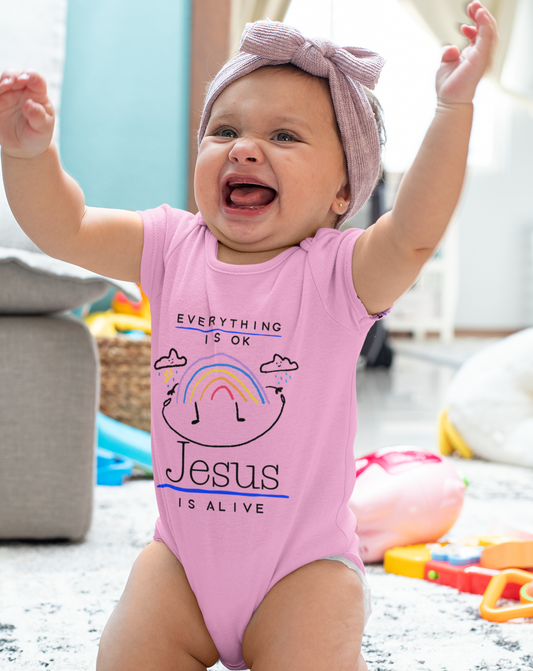 Jesus is Alive Infant Baby Rib Bodysuit