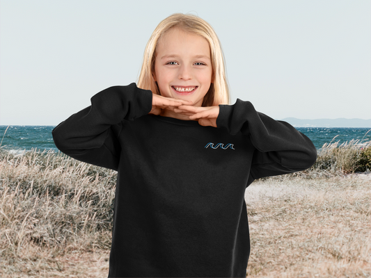 Vibe On The Tide Kids Crewneck Sweatshirt