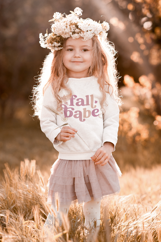 Fall Babe Letter Design Toddler Pullover Hoodie