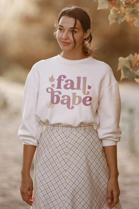 Fall Babe Letter Design Unisex Heavy Blend Crewneck Sweatshirt