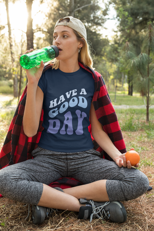 Have A Good Day Retro Wave Youth Cotton T-Shirt Design Print