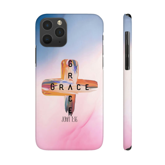 Grace Grace Cross Graphic Art Slim Phone Case