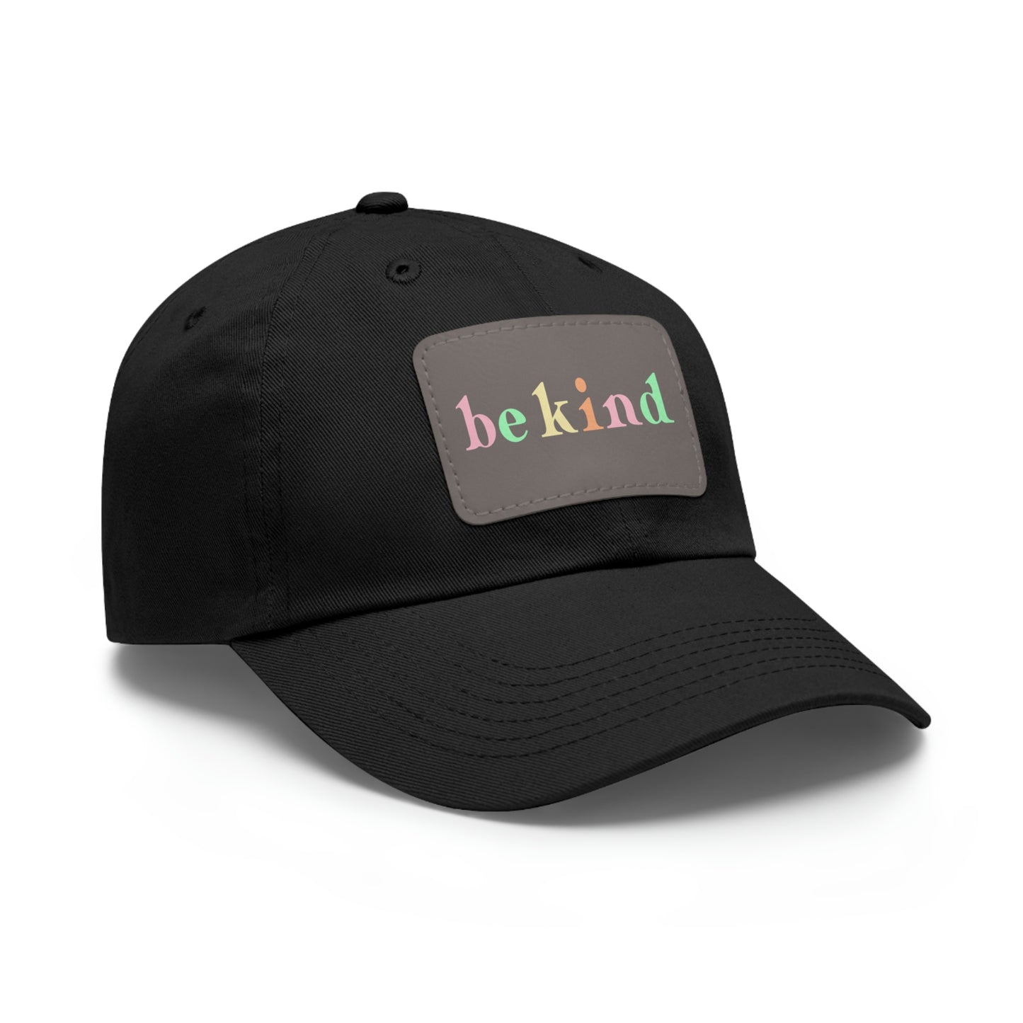 "be kind" Leather Patch Design Cap