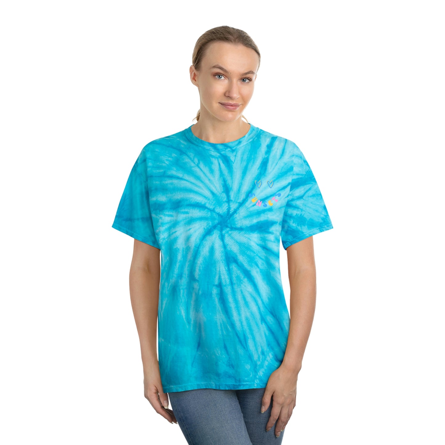 Sunsets Graphic Letter Design Unisex Tie-Dye Tee