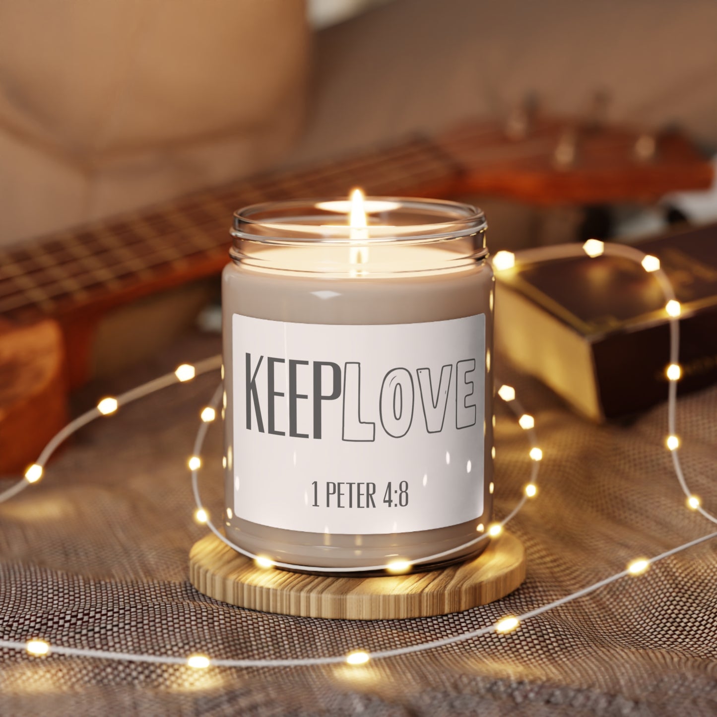 Keep Love Cinnamon Vanilla Aromatherapy Soy Candle, 9oz