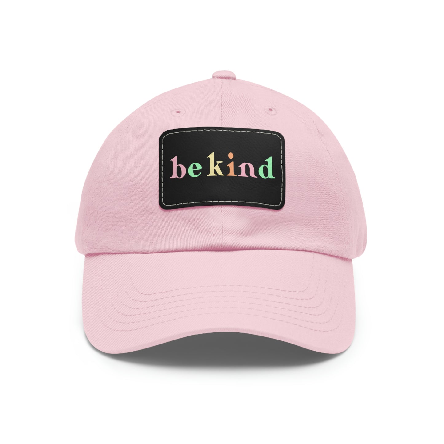 "be kind" Leather Patch Design Cap
